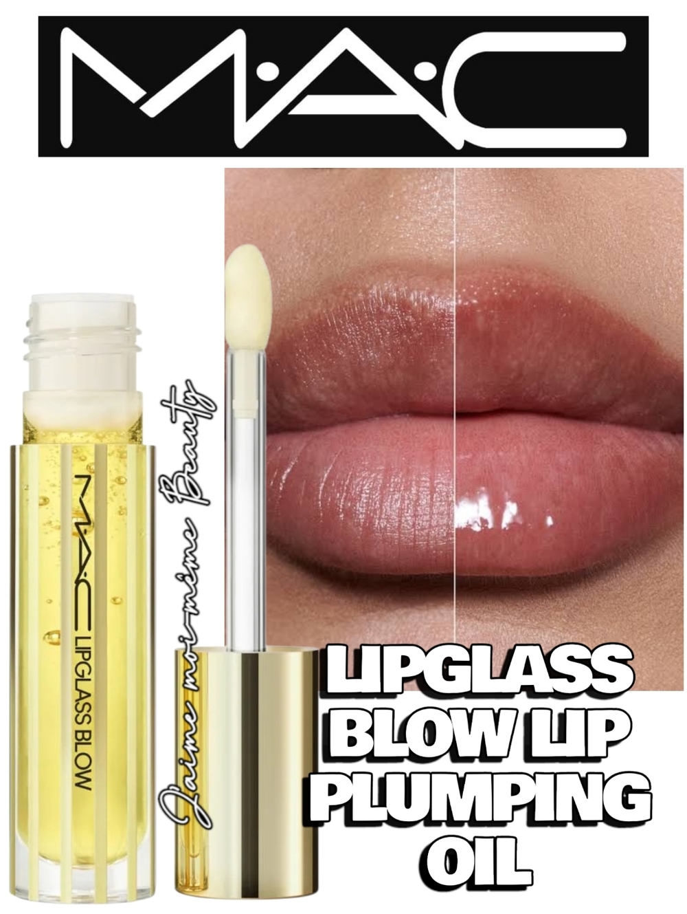 MAC Cosmetics Lipglass Blow Plumping Lip Oil — Clear Gold